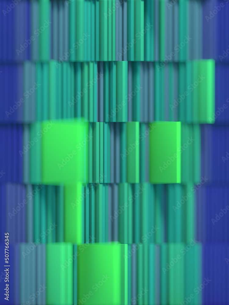 Fototapete abstract representation of storing data on a stack. elegant style background. 3d rendering digital i
