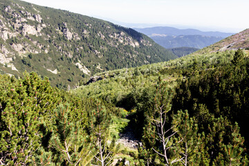 Landscape of Rila Mountain near The Scary lake, Bulgaria