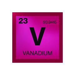 Vanadium element from the periodic table
