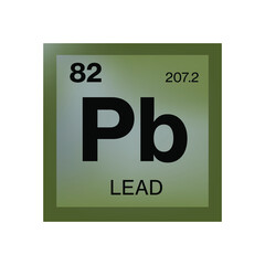 Obraz premium Lead element from the periodic table