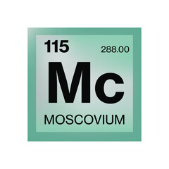 Moscovium element from the periodic table