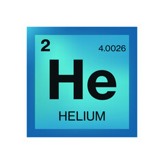 Helium element from the periodic table