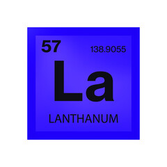 Lanthanum element from the periodic table