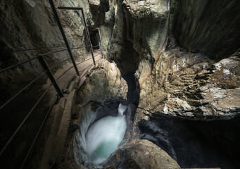 Rosenlaui Gletscherschlucht in Swiss Alps