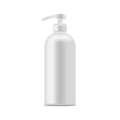 Cosmetic bottle. Empty white container. Vector 3d tube.