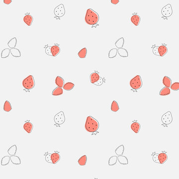 Cartoon baby cute strawberries pattern