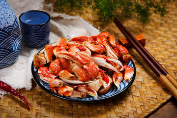 Delicious Sichuan cuisine with a little spicy crab claws