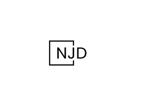 NJD letter initial logo design vector illustration
