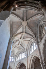 Inside of the Main Block of The Catholic Catedral Church in Lisbon City in Portugal.