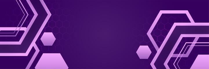 Purple and pink technology banner background