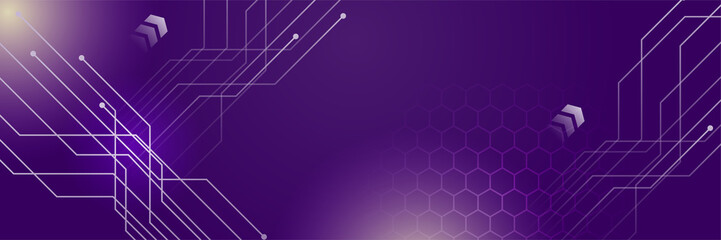 Purple and pink technology banner background