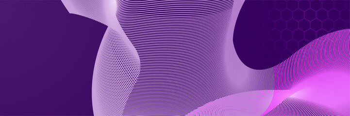 Purple and pink technology banner background