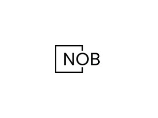 NOB Letter Initial Logo Design Vector Illustration
