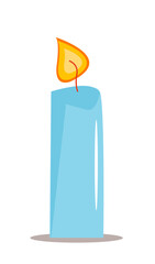 candel vector illustration on white