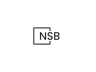 NSB Letter Initial Logo Design Vector Illustration