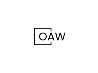 OAW letter initial logo design vector illustration