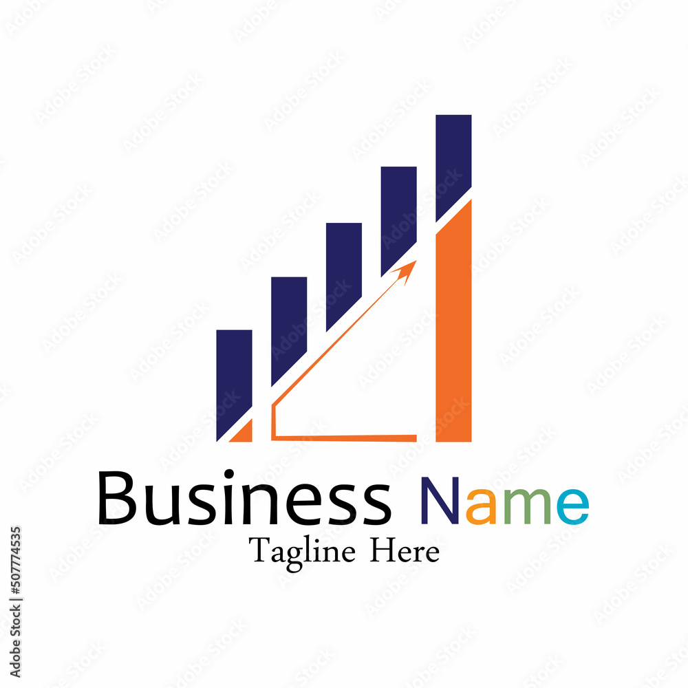 Wall mural business marketing and finance vector logo concept template design