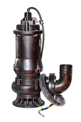 Submersible industrial pump for fast pumping of dirty water.