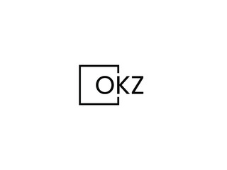OKZ letter initial logo design vector illustration