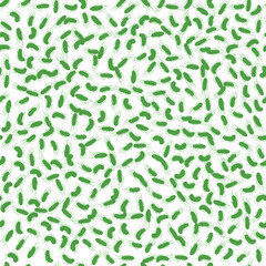 Salmonella Typhi bacteria pattern. Microorganisms under the microscope in a laboratory. Medical research of microbes. Lab tools for scientific experiment. Biochemistry and analysis vector concept.