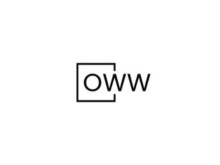 OWW letter initial logo design vector illustration