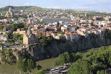 Fototapeta premium View of old city centre in Tbilisi Georgia.