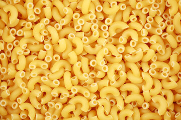 Macaroni pasta closeup background or wallpaper