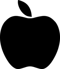 apple on black background