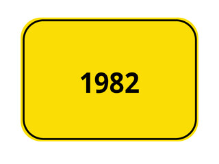 Ortseingangsschild Jahr - 1982