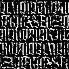 Vector Seamless pattern of capital Gothic letters