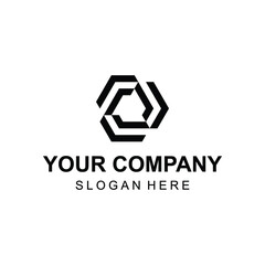 Modern abstract letter F or FFF logo design vector