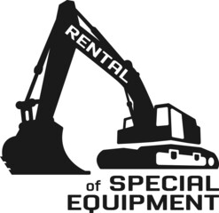 Black logo for a special equipment rental company
