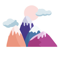 illustration of a mountain landscape