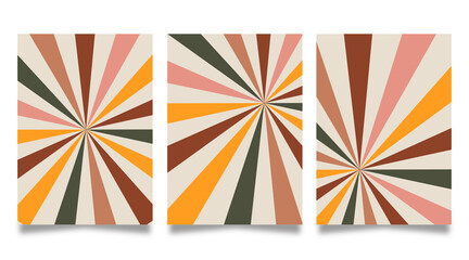 Retro, vintage vector background - sunburst