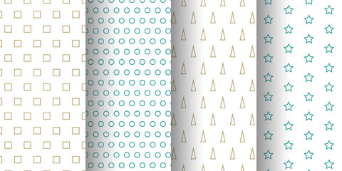 Cute pattern with circle and triangle collection