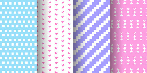 Sweet pastel color abstract geometric pattern