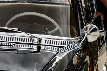 detail of a classic car