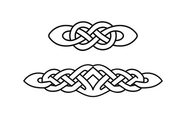 Celtic national style interlaced pattern Isolated Vector. Patrick's Day celebration. Nordic symbol.