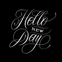 Hello New Day Lettering