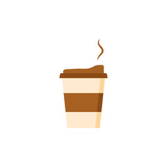 Delicious coee paper cup icon. Drink vector illustration design
