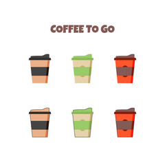 Delicious coee paper cup icon. Drink vector illustration design
