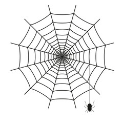 Obraz premium Fond vectoriel toile d’araignée isolée sur fond blanc au moment d'Halloween 