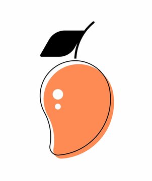 Simple colored illustration of mango vector icon