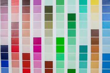 Paper color palette as background.