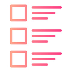 Fototapeta premium tick box gradient icon