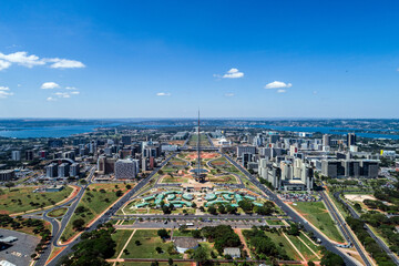Torre de TV brasilia drone top view