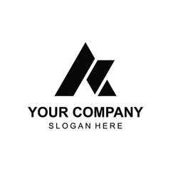 Creative abstract letter A logo design vector