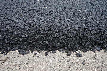 The blur of the asphalt road