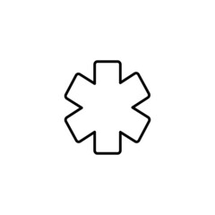 Emergency Care icon. Outline style icon design. UI. Illustration of emergency care icon. Pictogram isolated on white