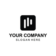 Creative minimal letter P app logo